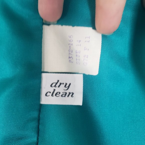 Pendleton 100% Wool Kelly Green Blazer - Size 12P - Picture 8 of 9